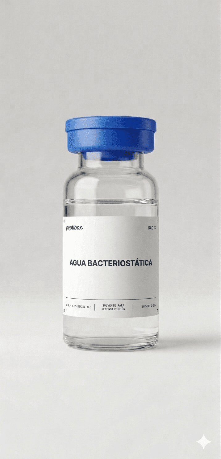 Agua Bacteriostática 3mL vial para investigación — Peptibox